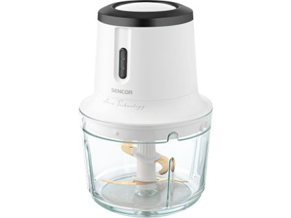 Sencor SCB 9001GY – bezdrátový sekáček potravin, 2 rychlosti, skleněná nádoba 500 ml