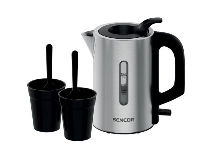 Sencor SWK 170SS – cestovní rychlovarná konvice 0,5 l / 1100 W, nerez