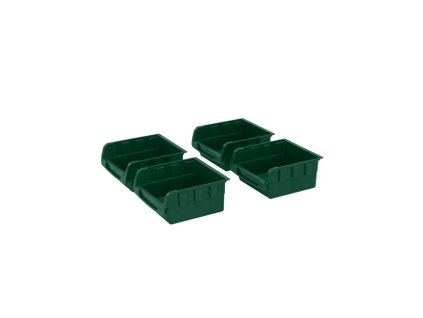 Parkside Set 4× otevřených úložných boxů systémových organizérů, zelené