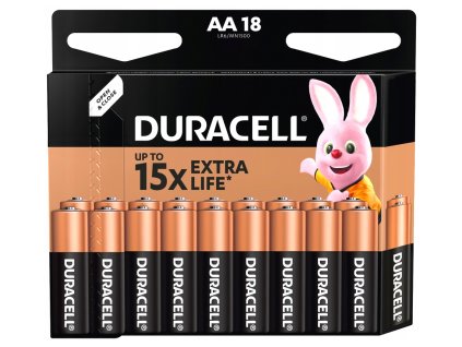 Duracell 18 x alkalické baterie AA LR6 L