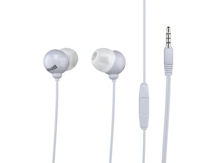 Maxell PLUGZ + MIC white (303760) - sluchátka s mikrofonem
