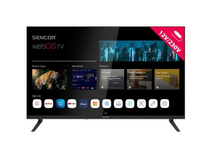 Sencor SLE 32S830MB WEBOS SMART TV 12V - LED televize