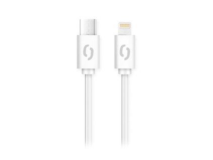 datovy kabel aligator power usb c lightning 3a 1 5m bily