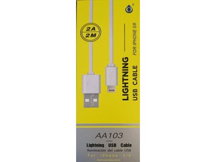 Datový kabel ALIGATOR AA103, iPhone lightning, bílý