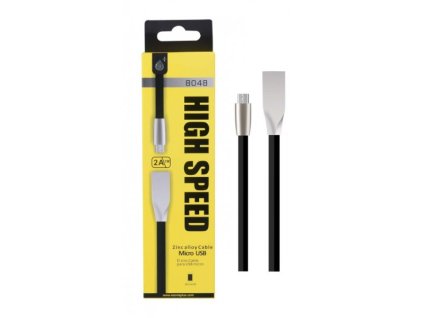 Datový a nabíjecí kabel PLUS, MicroUSB, (N8048), černý