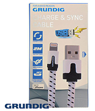 Grundig synchronizační a nabíjecí kabel s USB/lightning konektorem pro zařízení Apple 2m