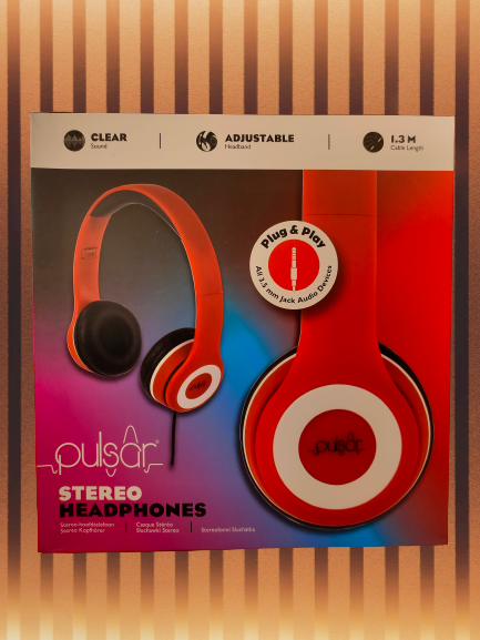 Fotografie Pulsar stereo sluchátka 2571562 červená