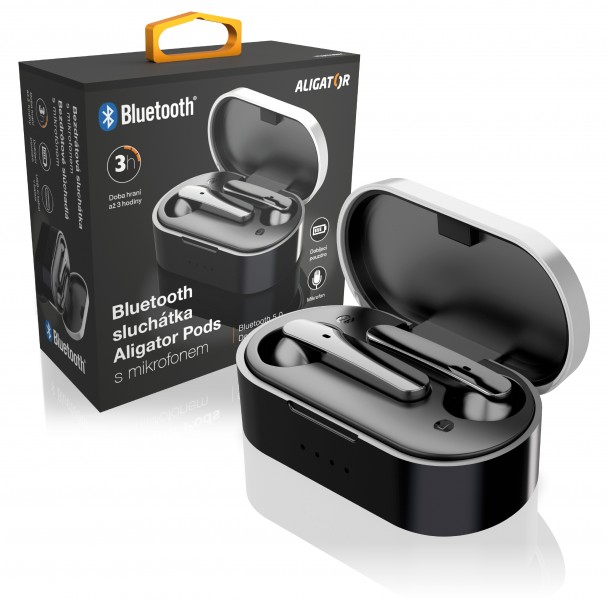 ALIGÁTOR Bluetooth sluchátka ALIGATOR PODS, černá