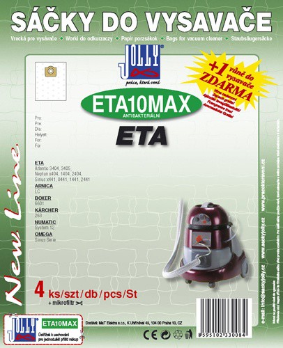 Sáčky do vysavače JOLLY ETA10 MAX