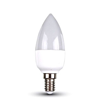 V-TAC LED žárovka (svíčka) - 6W, E14, 2700K, 470lm, 200°