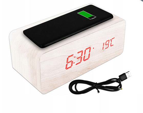 Fotografie QSS - Hodiny s budíkem bílé