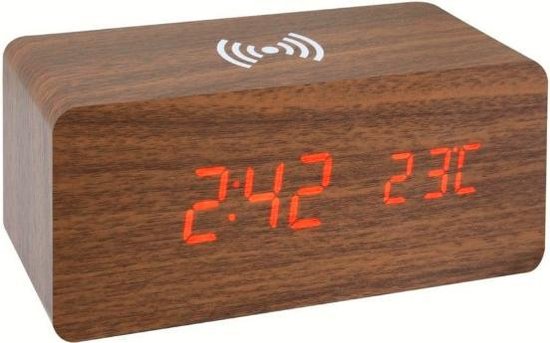 Fotografie QSS - Hodiny s budíkem hnědé