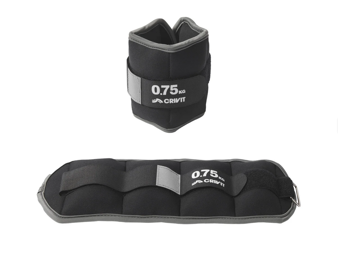 CRIVIT Manžety se závažím 1.5 kg, 2dílná sada