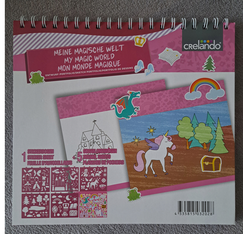 Fotografie Crelando kniha šablon a samolepek - svět magie