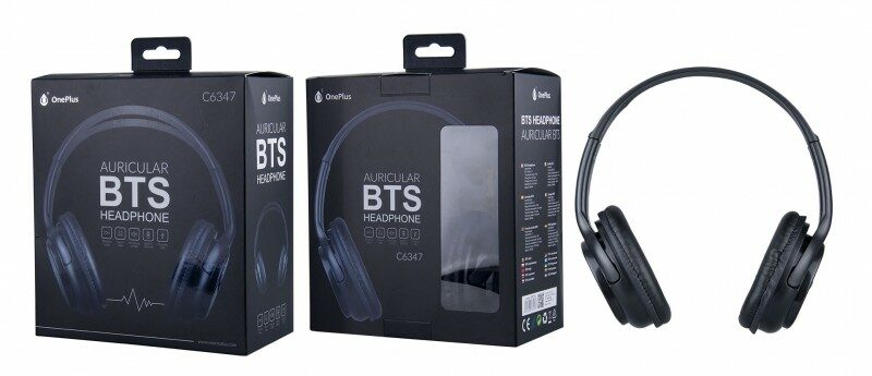 Fotografie PLUS C6347 Bluetooth Stereo sluchátka černá