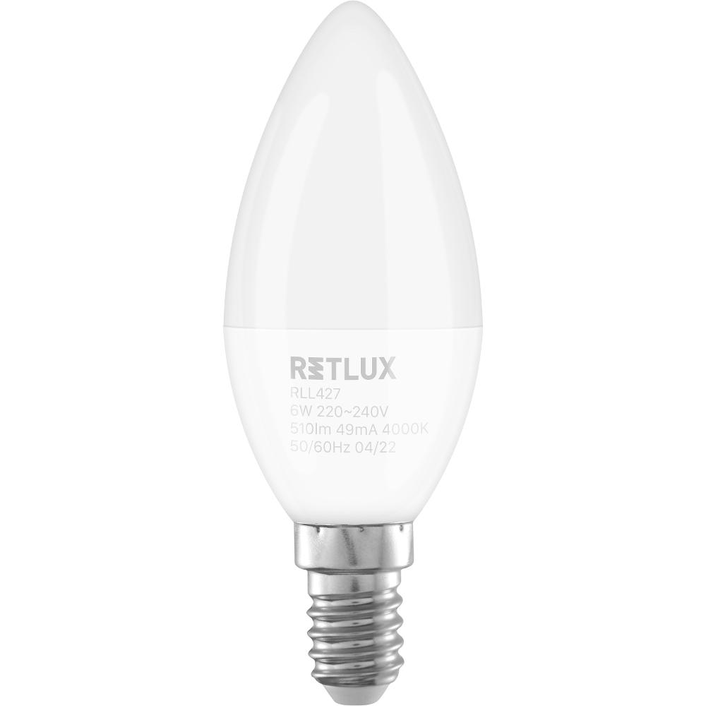 Fotografie Retlux RLL 427 C37 E14 candle 6W CW