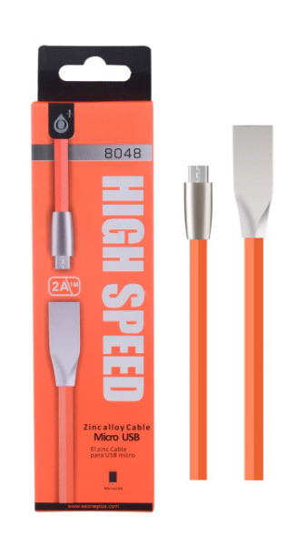 Fotografie Aligator Plus Datový a nabíjecí kabel PLUS, MicroUSB, (N8048), oranžový