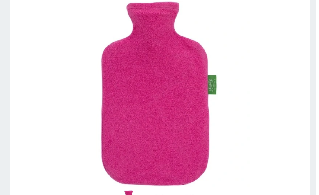 Sensiplast - termofor gumový 2 l ve fleece obalu, růžový
