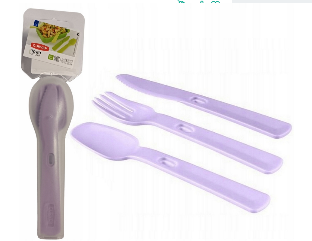 Curver - sada příborů Smart To Go, 3ks (fialová)