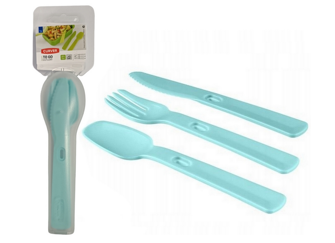 Curver - sada příborů Smart To Go, 3ks (modrá)