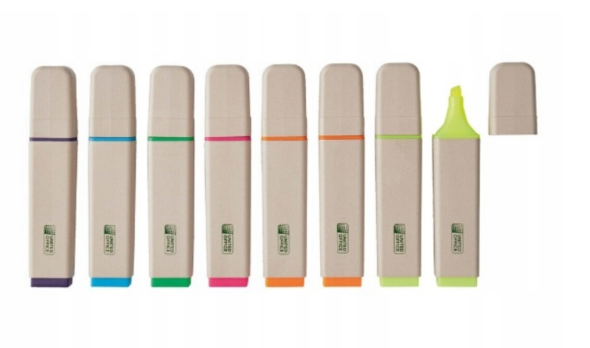 United Office - sada zvýrazňovačů, 8 ks