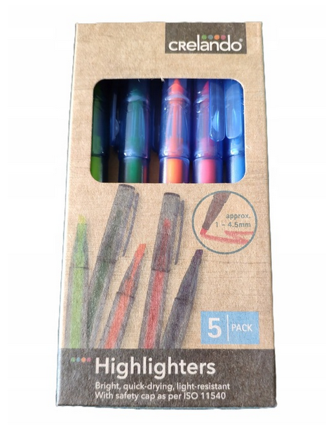 Fotografie Crelando - zvýrazňovač 5ks