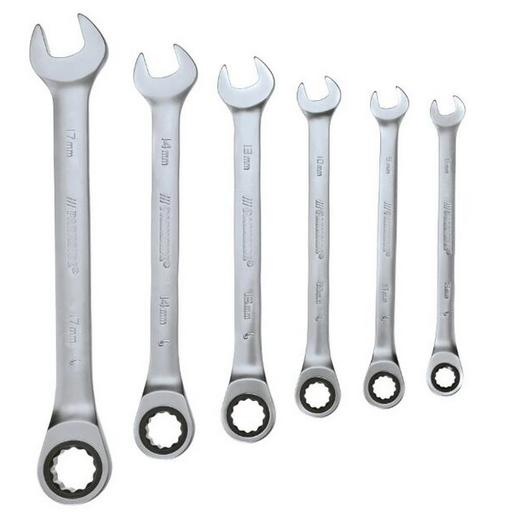 Fotografie Highlife - sada otevřených klíčů s ráčnou, 6 dílná