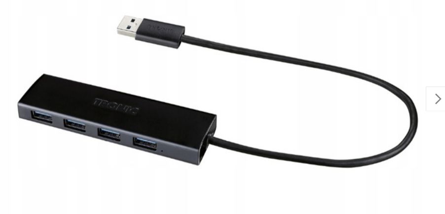 Tronic USB hub se 4 porty USB 3.0, černý