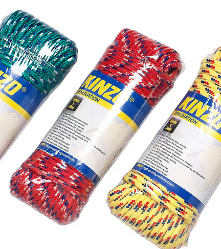 Kinzo polypropylénové lano, červené, 30m