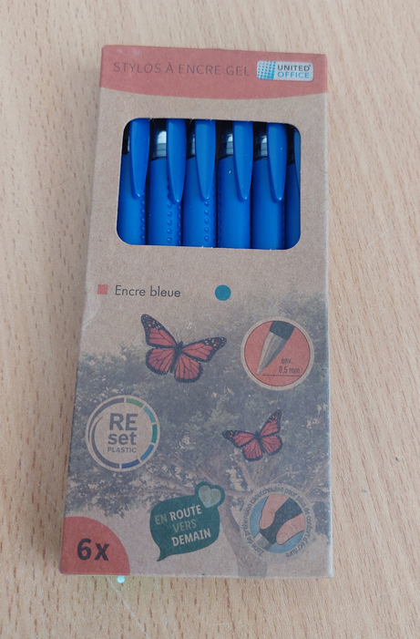 Fotografie United Office - sada 6ks gelových per (modrá)