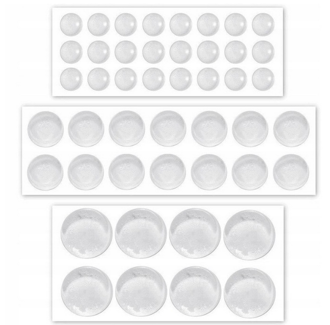 PARKSIDE - silikonové samolepící transparentní nárazníky, 46 ks