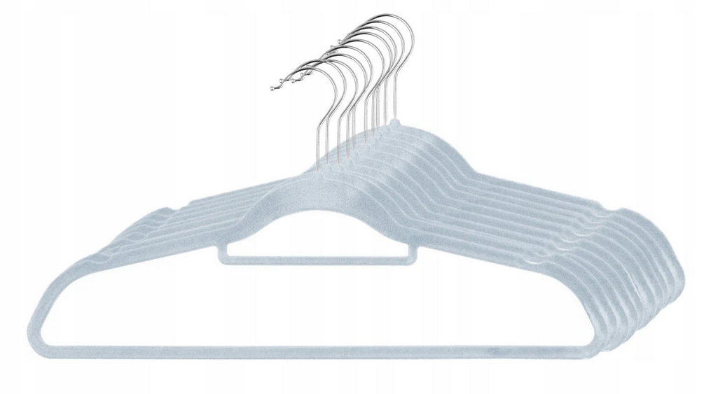 Livarno Home - šatní ramínko, 10ks, šedé