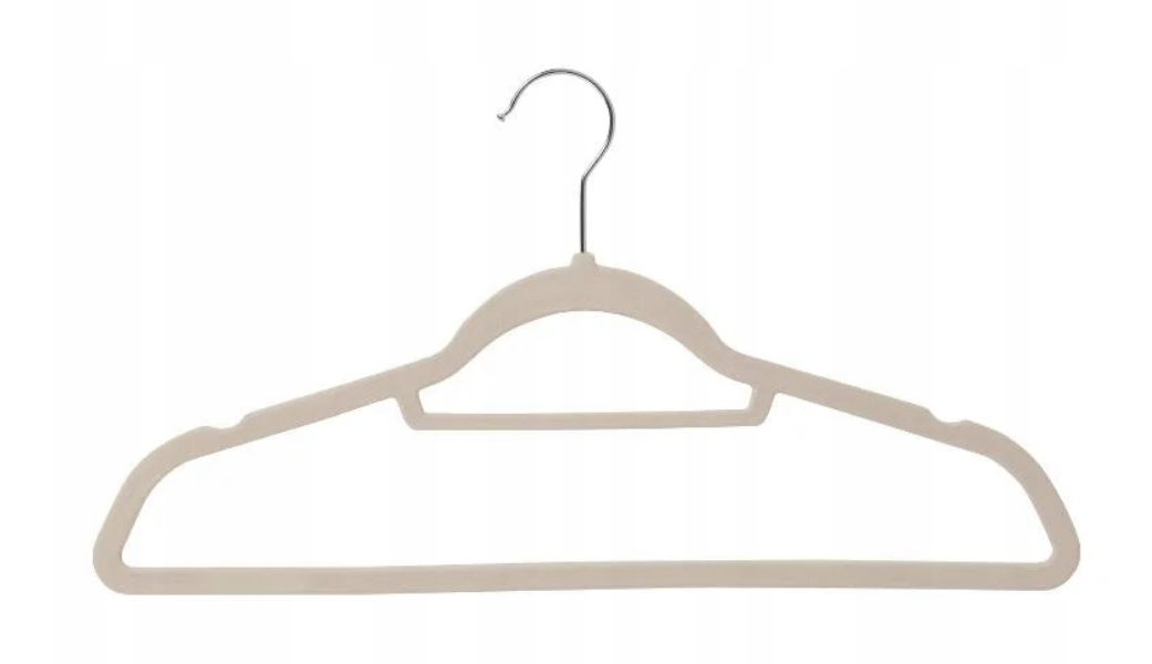 Livarno Home - šatní ramínko, 10ks, plast, béžové