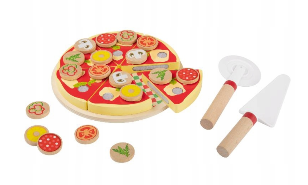 Playtive dřevěná pizza – sada ze dřeva
