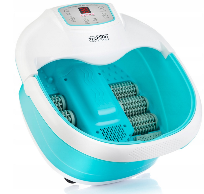 Fotografie First Austria FA-8115-4 hydromasážní přístroj 450W, vibrace, bublinky, tyrkys