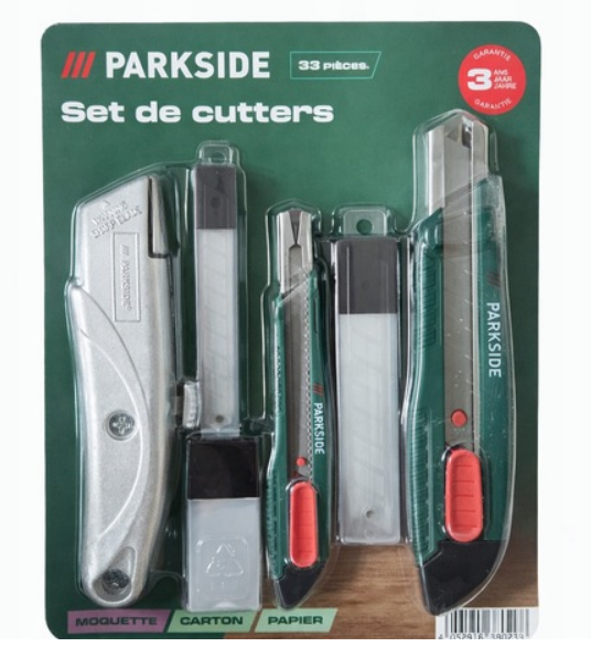 Parkside - sada pracovních nožů + náhradní čepele