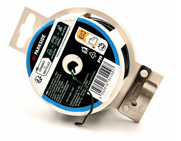 Fotografie Parkside - zahradní drát v plastu s řezačkou, 40m