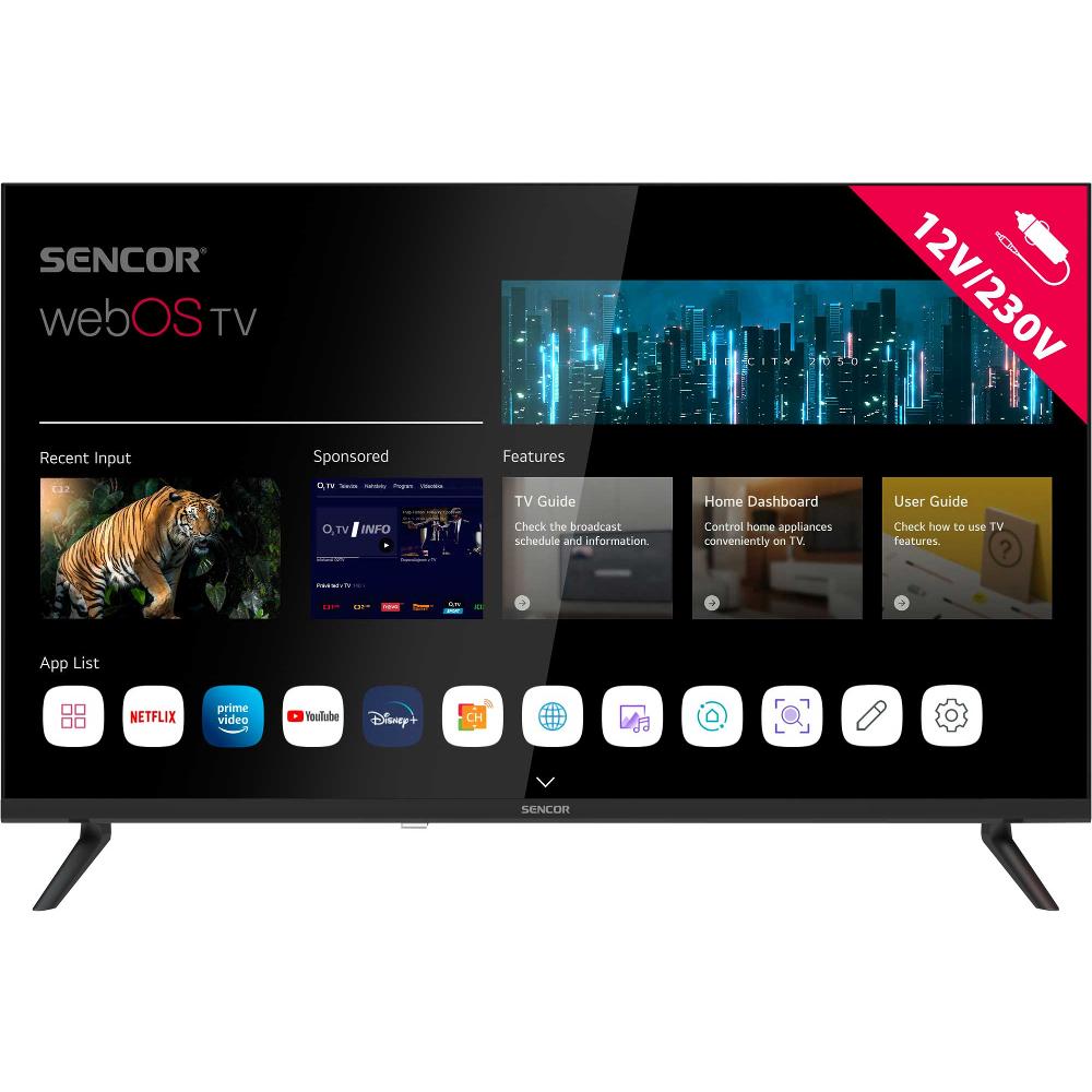 Sencor SLE 32S830MB WEBOS SMART TV 12V - LED televize