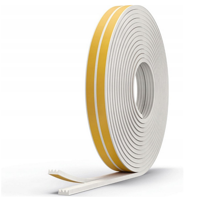 Parkside – samolepící gumová páska 9,5x3,5mm, profil W, 2×5 m, bílá