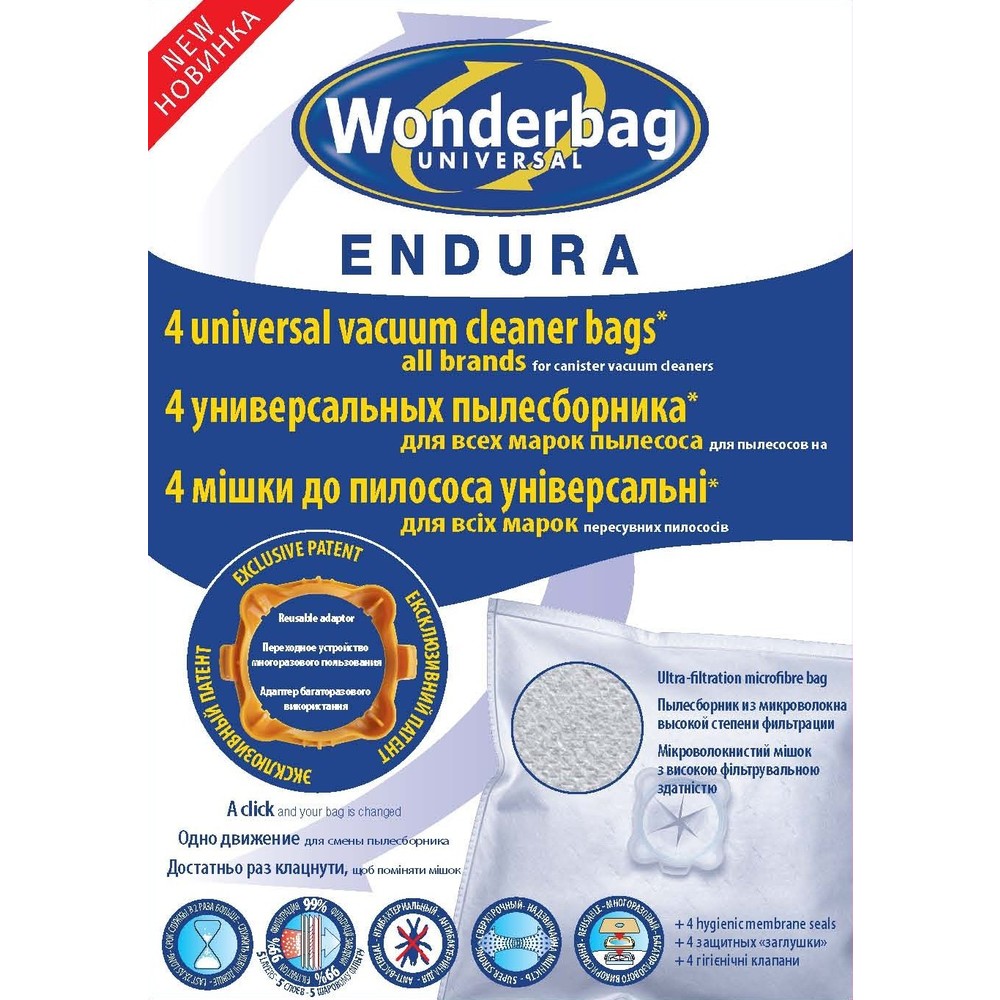 Rowenta Sáčky do vysavače Wonderbag Endura WB484740, 4ks