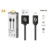 Datový kabel ALIGATOR 2A iPhone lightning 1m, černý