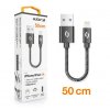 15120 datovy kabel aligator premium 2a lightning 50cm cerny