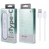 Datový a nabíjecí kabel PLUS B2521, USB-C, délka 2m, 2A, bílý