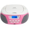 30008 1 aiwa bbtu 300pk prenosny boombox radio cd bluetooth pink white