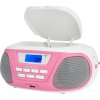 30008 4 aiwa bbtu 300pk prenosny boombox radio cd bluetooth pink white