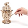 Ugears 3D dřevěné mechanické puzzle – Samohybný cyklista (189 dílků)