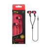Sluchátka do uší stereo PLUS, (EM108), červená