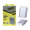 Power Bank PLUS, 7000mAh, se svítilnou, 2x USB výstup, (BU011), silver