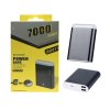Power Bank PLUS, 7000mAh, se svítilnou, 2x USB výstup, (BU011), černá