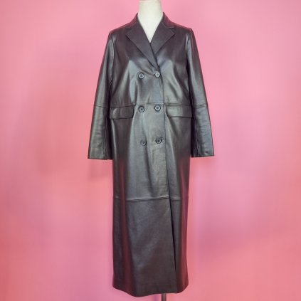 Kožený kabát Zara, XS/S